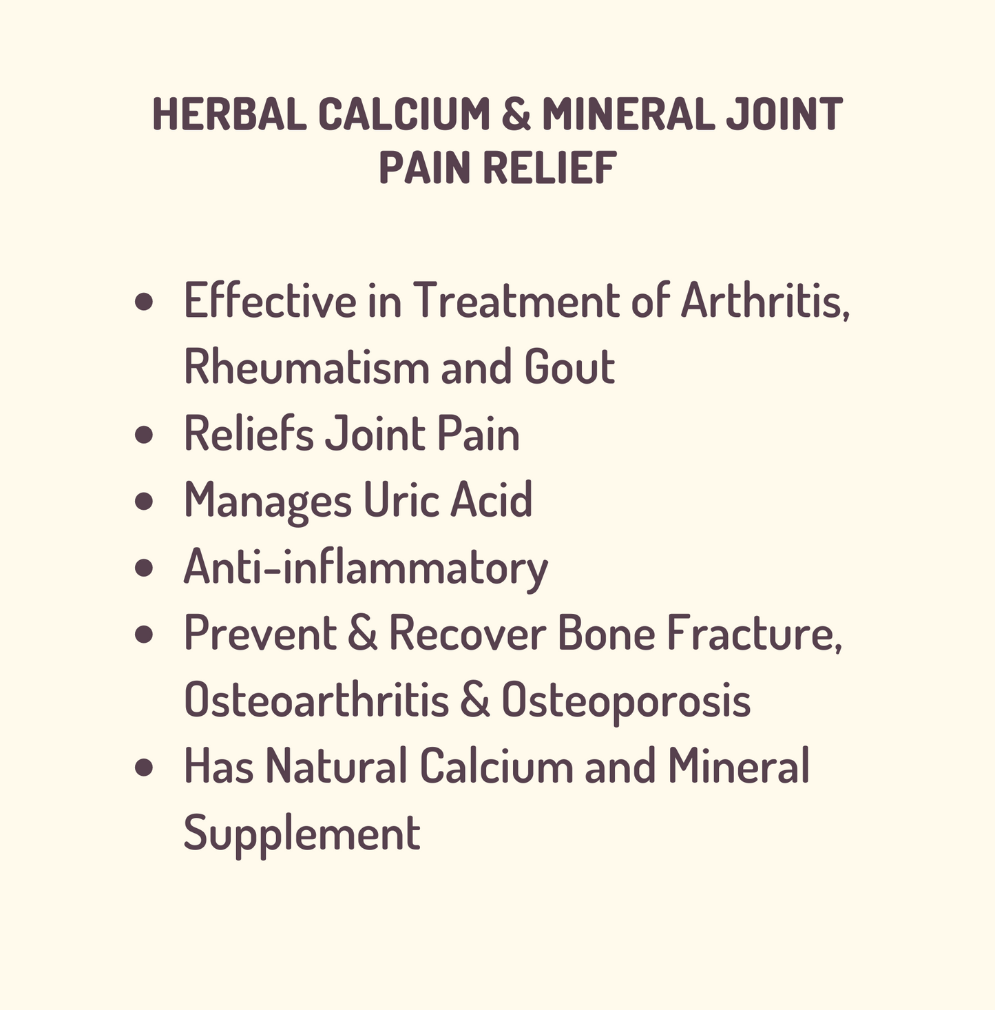 Flexibility Care, Herbal calcium